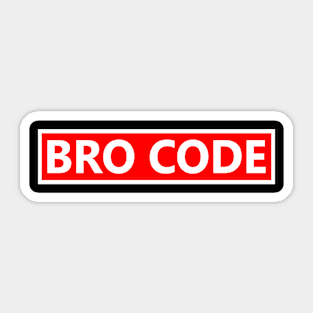 VINTAGE BRO CODE Sticker